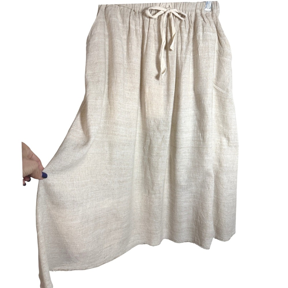 Elsa Esturgie Peace Silk Midi Skirt Size 6 European Vacation French Quiet Luxury - Picture 11 of 12